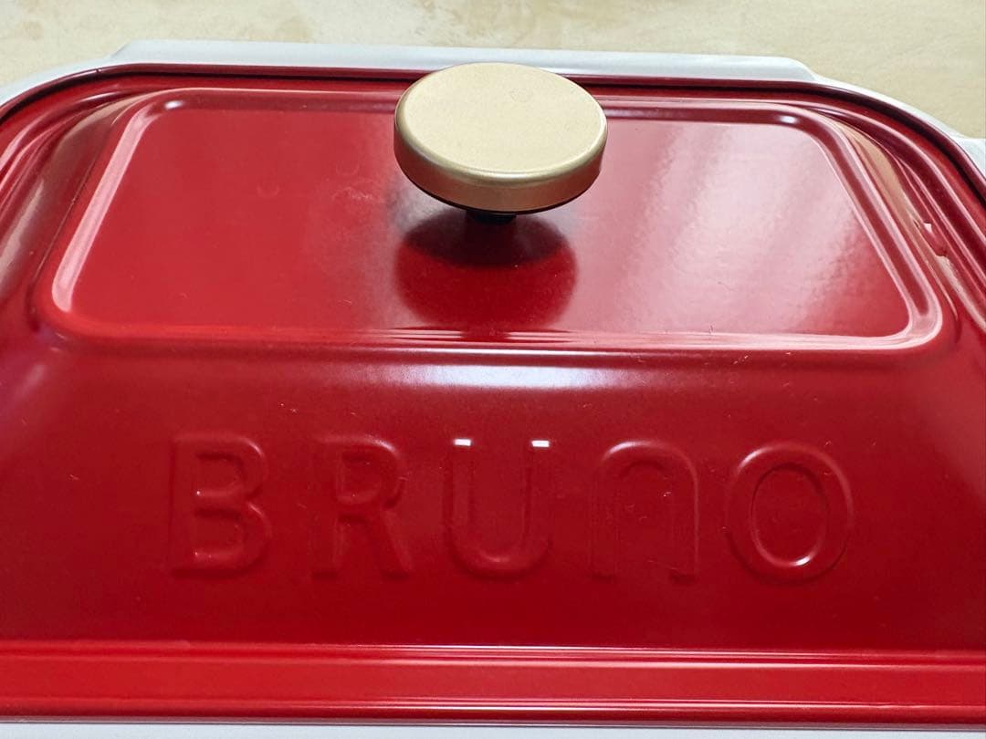 BRUNO ホットプレート レッド セラミック鍋付き