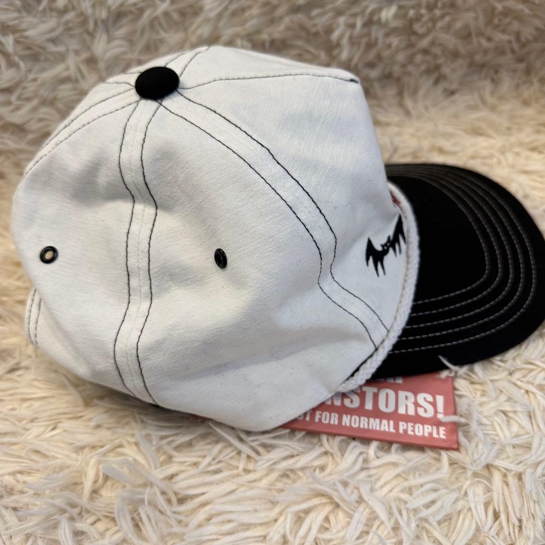 【美品】 MONSTOR TIMES キャップ ステッカー タグ付き ホワイト