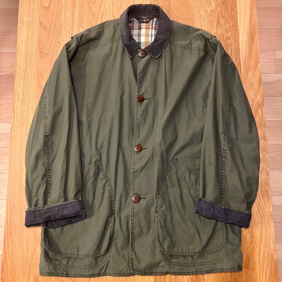 1990's J.CREW 巨人タグ ハンティングジャケット裏地チェックLサイズ
