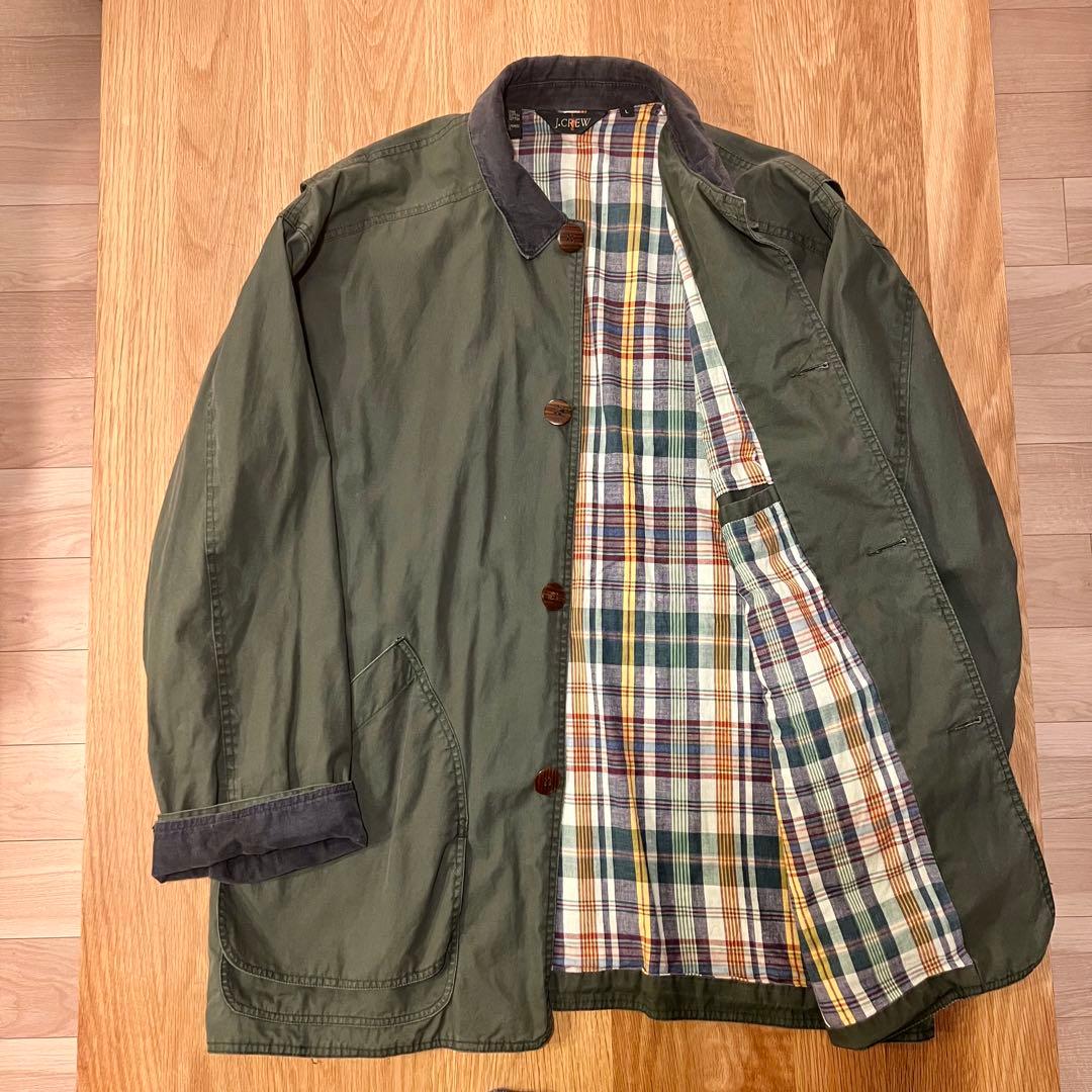 1990's J.CREW 巨人タグ ハンティングジャケット裏地チェックLサイズ
