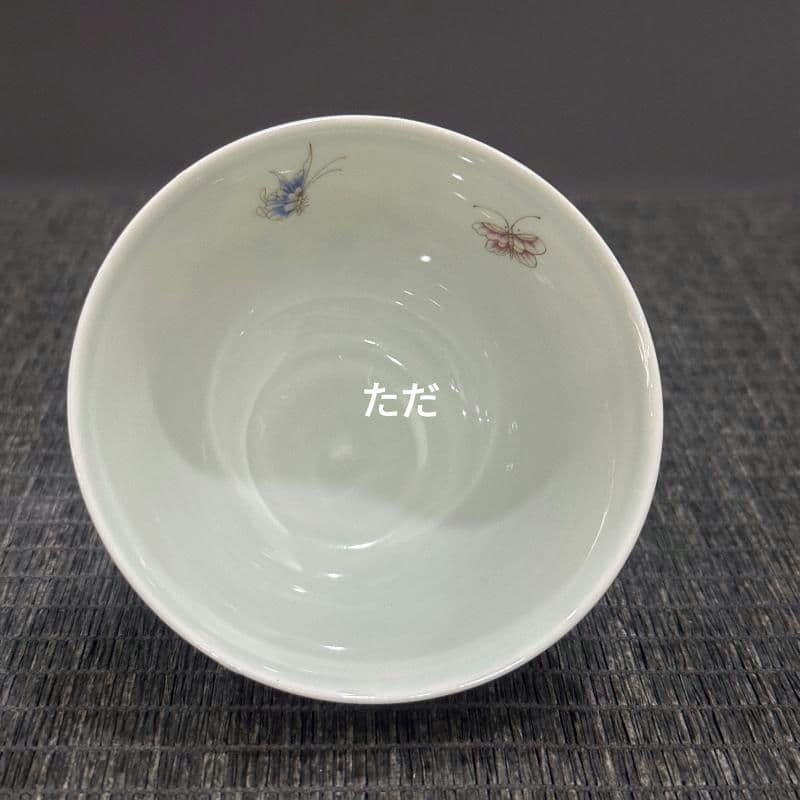 景徳鎮 琺瑯粉彩花湯飲み 茶道具 新品未使用