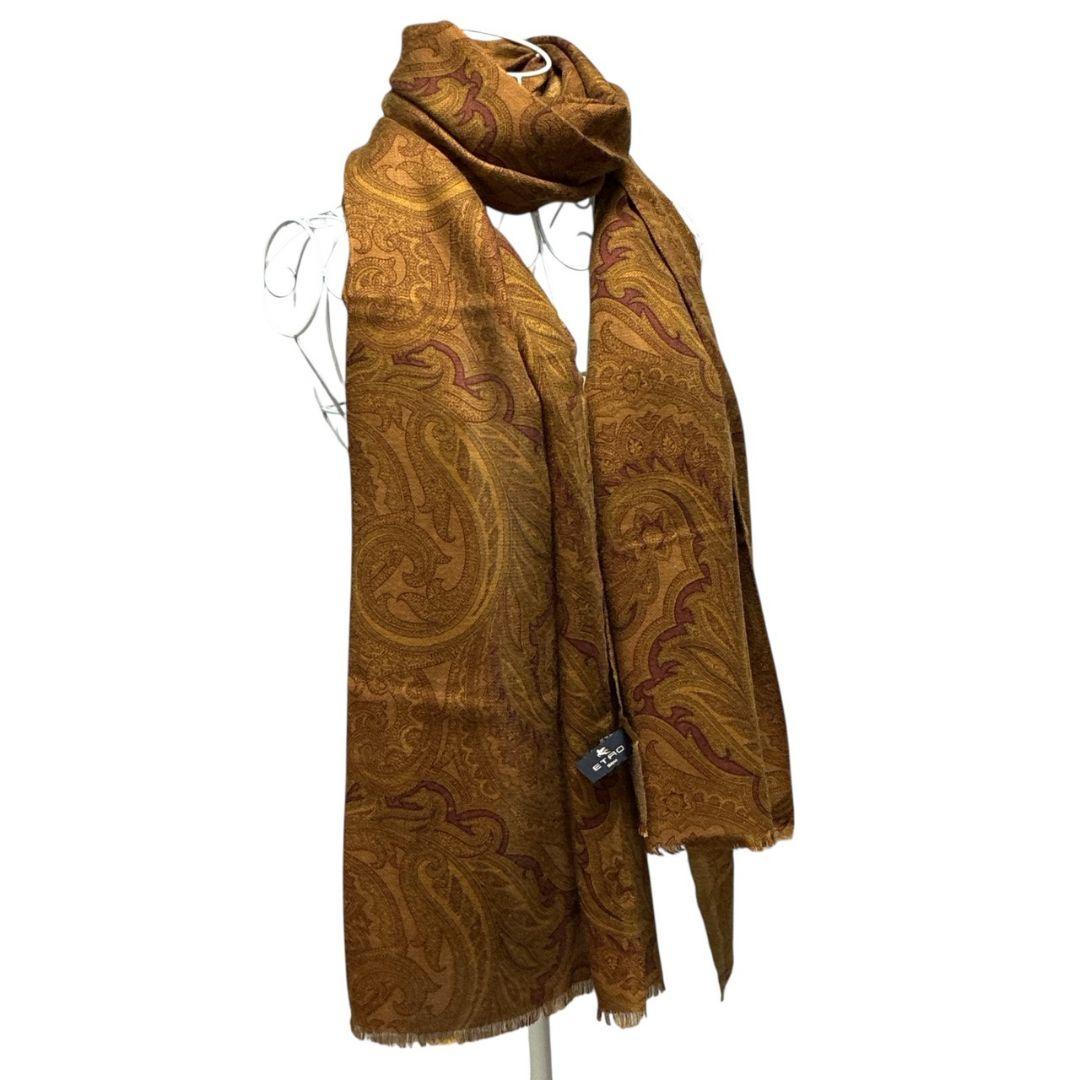 【極美品】ETRO エトロ カシミヤ×シルク イタリア 大判ストール スカーフ