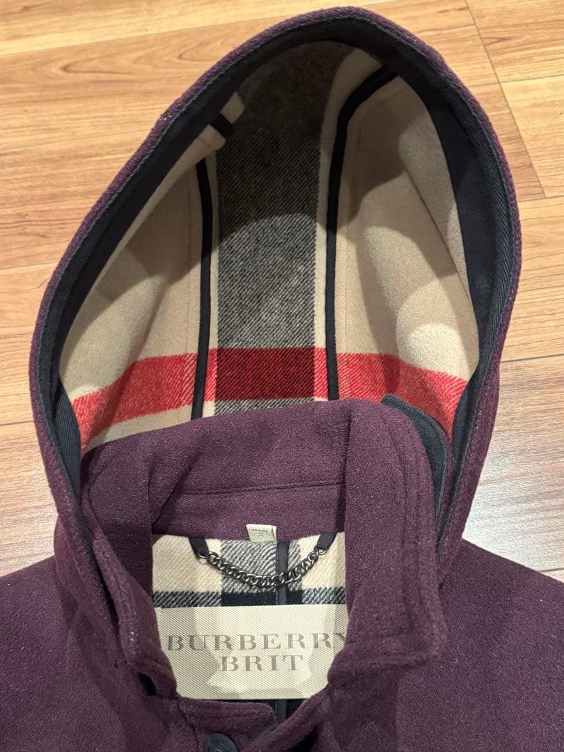BURBERRY BRIT ダッフルコート ノバチェック ショート丈 XLサイズ
