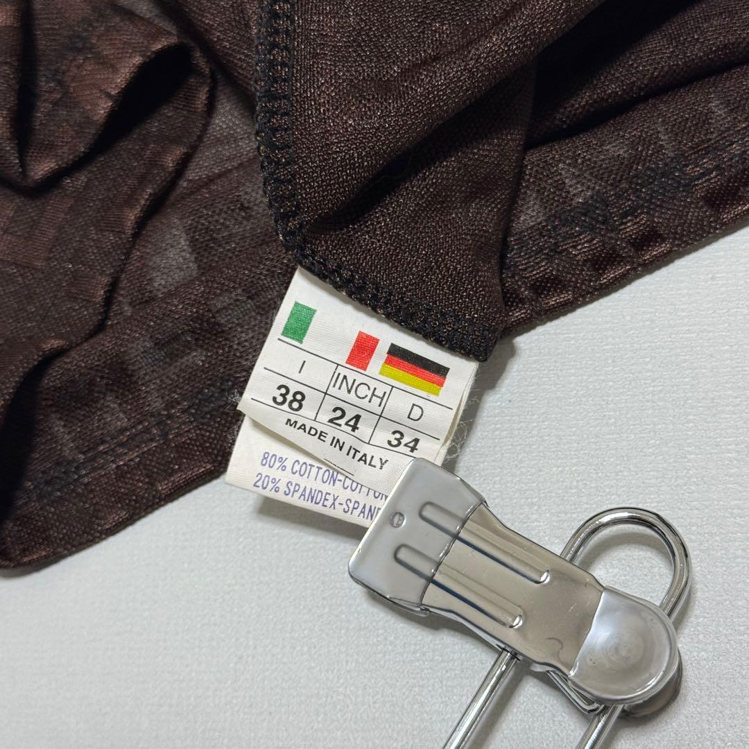 FENDI フェンデイ ズッカ柄 シアー ポロシャツ ビンテージ イタリア製