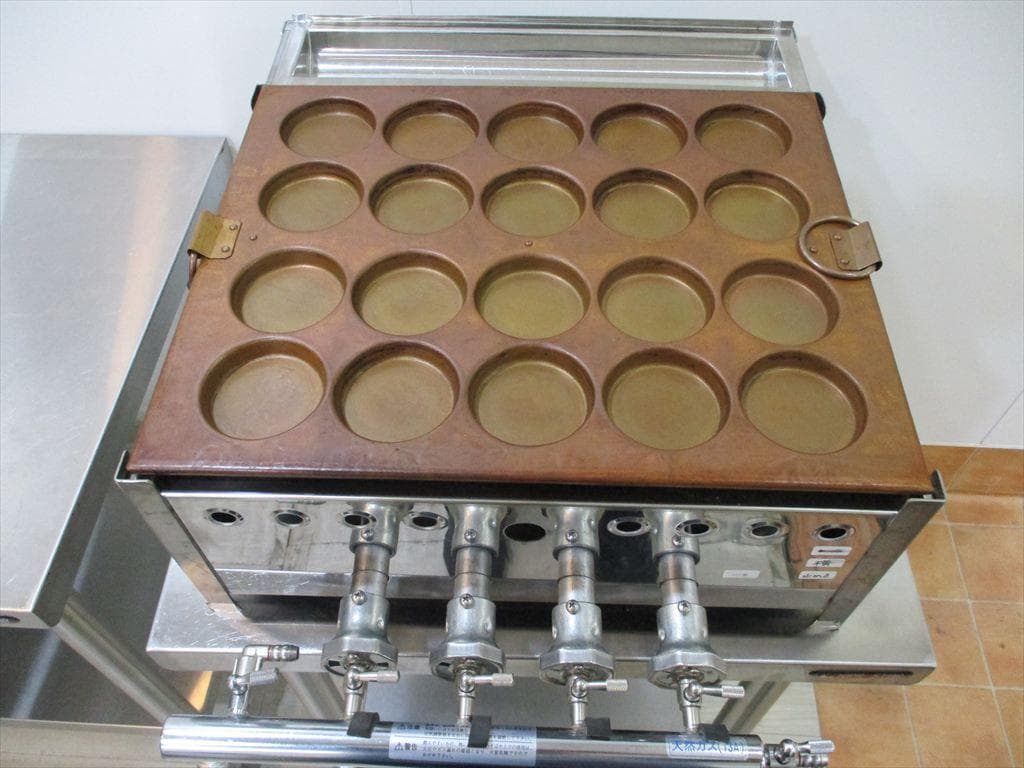 ☆ 中古 今川焼き機 大判焼き機 20穴 銅製 都市ガス13A式 ☆