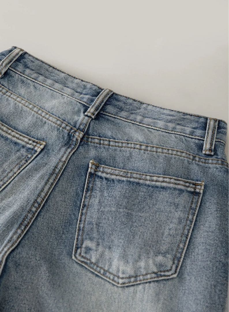 新品タグ付きOHOTORO brushed wide jeans long-S