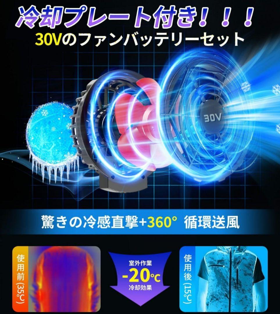 【新品未使用】ファンバッテリーセット ペルチェ式30V超強出力＆40000mAh