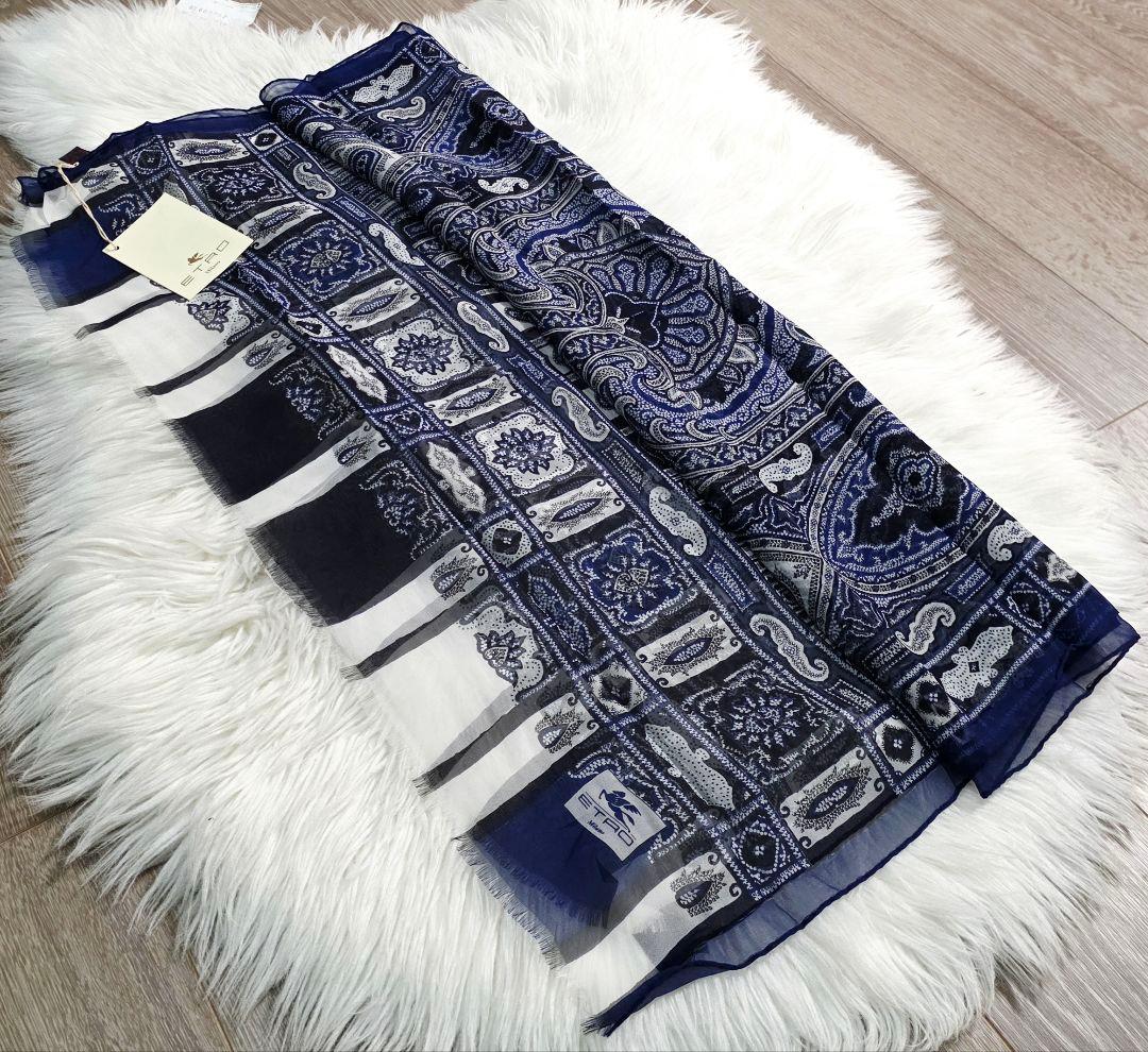 ☆新品 未使用 ☆ETRO ペイズリー スカーフ　ショール●タグ付き●
