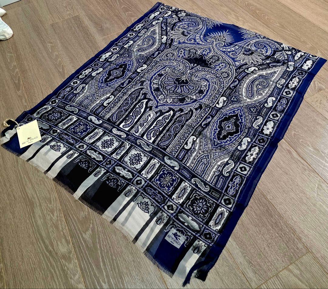 ☆新品 未使用 ☆ETRO ペイズリー スカーフ　ショール●タグ付き●