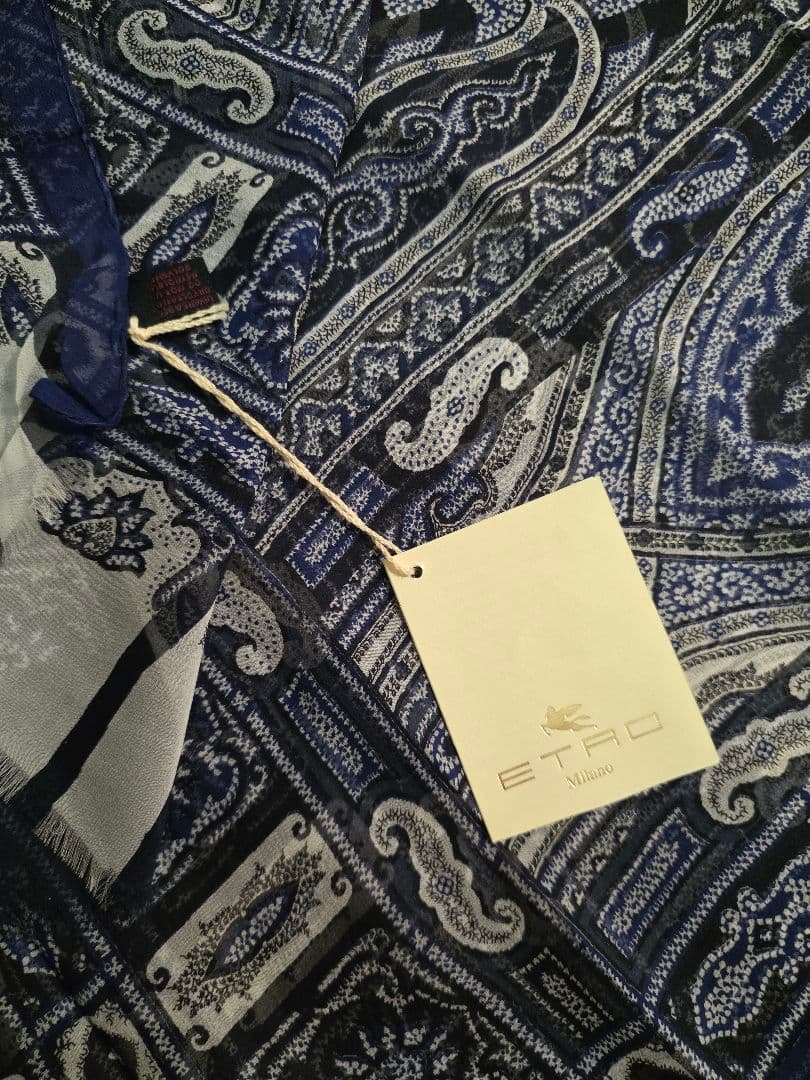 ☆新品 未使用 ☆ETRO ペイズリー スカーフ　ショール●タグ付き●