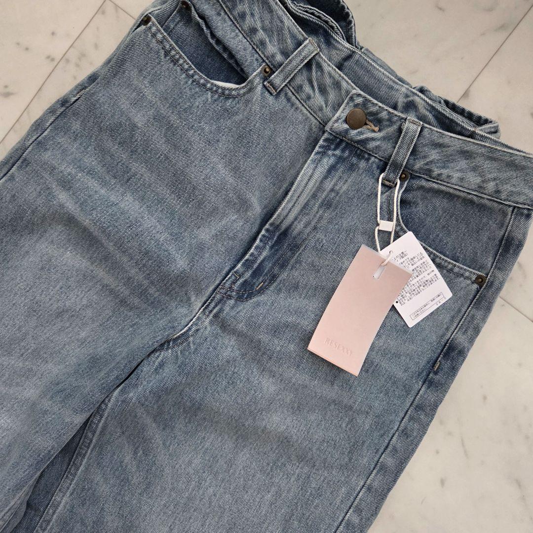 タグ付　RESEXXY　リゼクシー バックリボンデニムパンツ　 ワイドパンツ