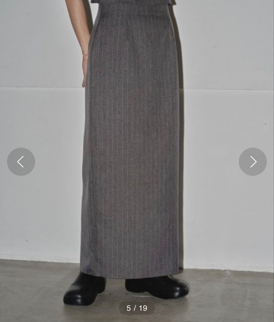 美品✨TODAYFUL ペンシルストライプスカート　38ロングスカート　グレー