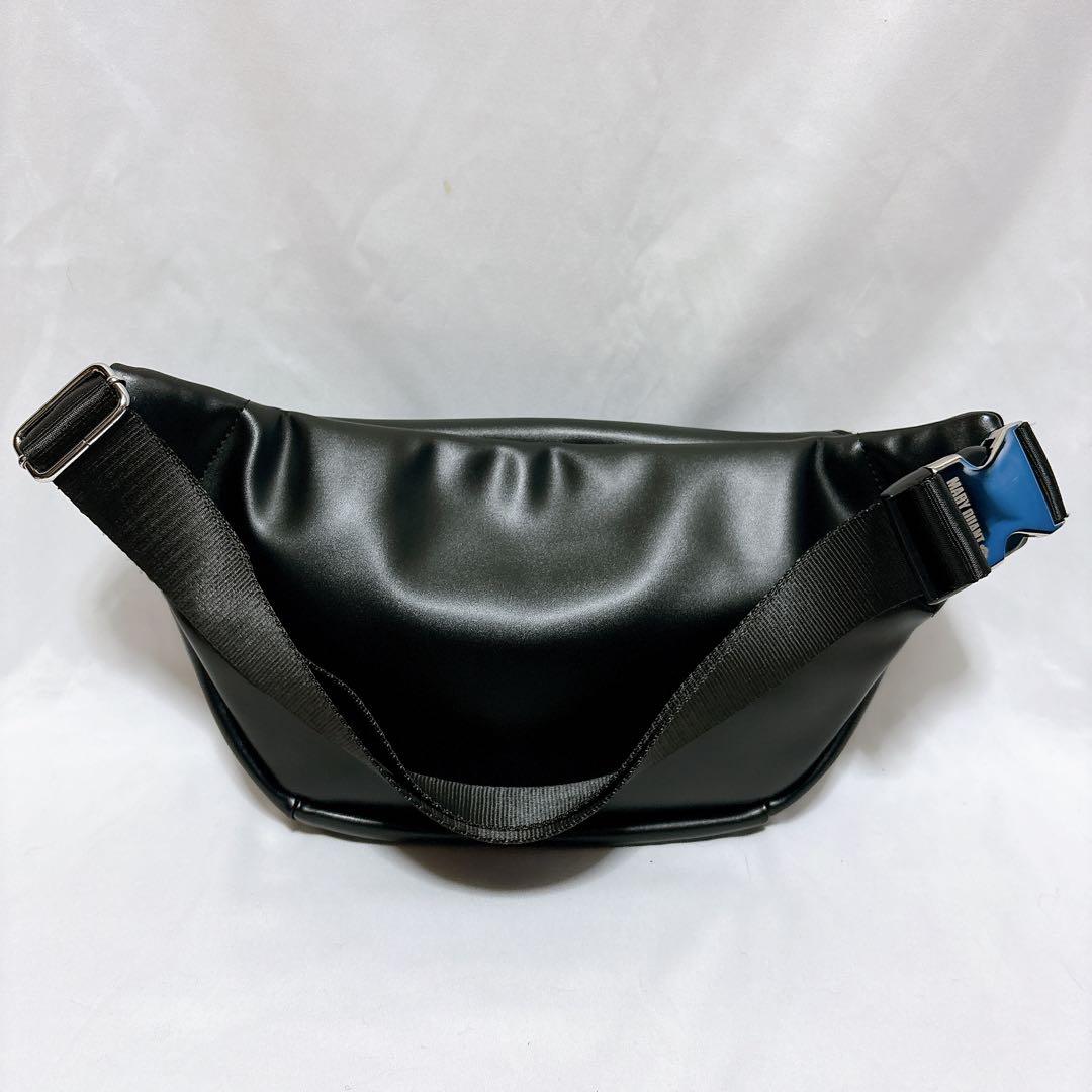 【美品✨】MARY QUANT マリークワント ブラック レザー ウエストポーチ
