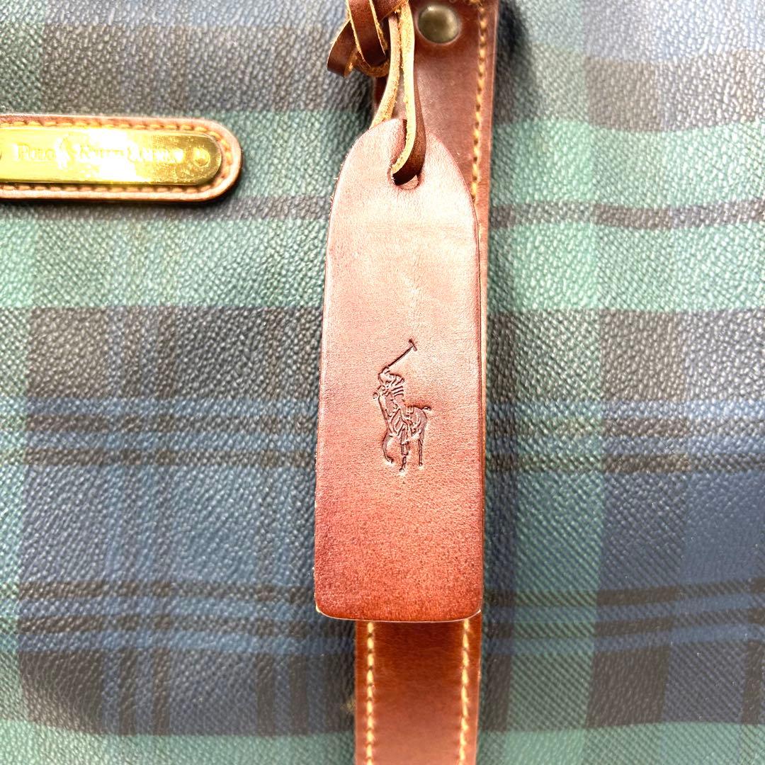 【美品】Polo Ralph Lauren ボストンバッグ チェック 2way