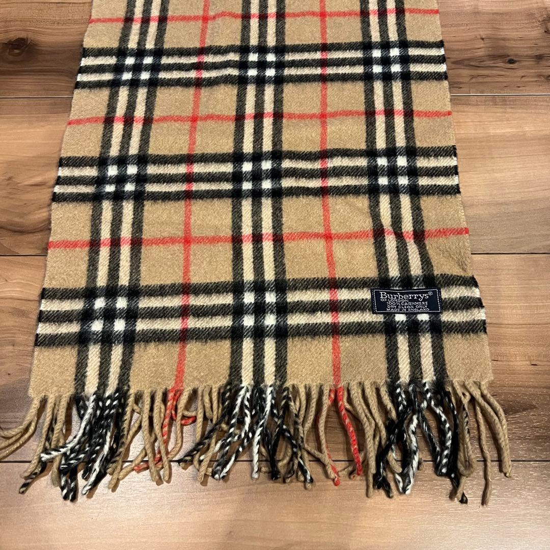 BURBERRY バーバリー　カシミア100%マフラー　チェック柄　長さ約138