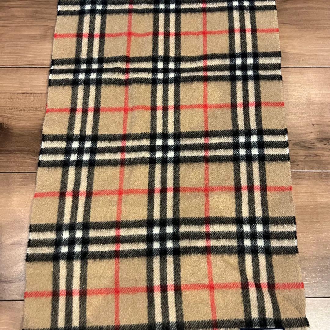BURBERRY バーバリー　カシミア100%マフラー　チェック柄　長さ約138