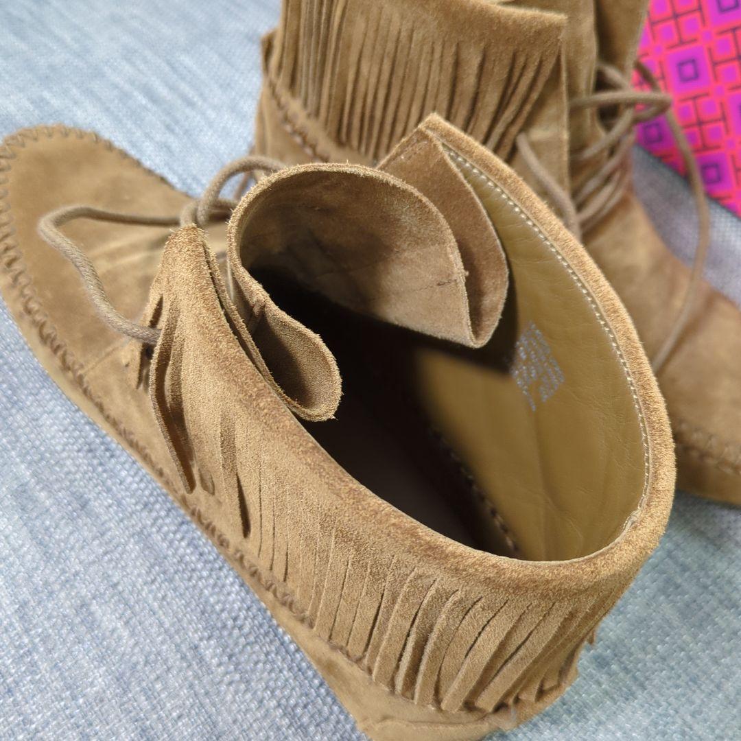 トリーバーチ モカシンブーツ スウェード サイズ8.5