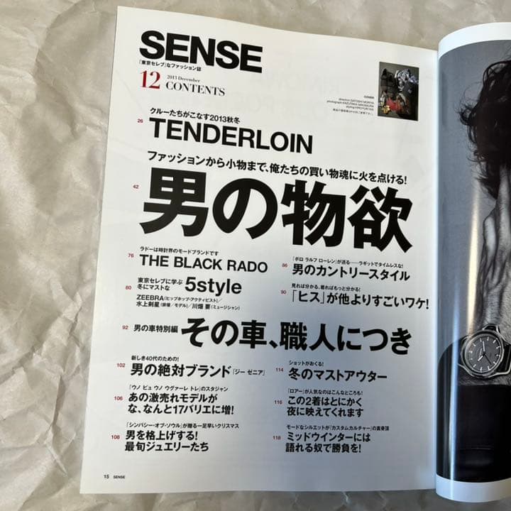 絶版！ SENSE センス 2013年 12月 テンダーロイン 標本 雑誌 本