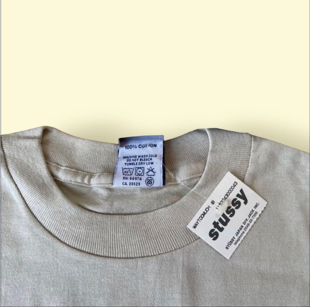 即購入 OLDステューシー Tシャツ M 白 ロゴ 新品