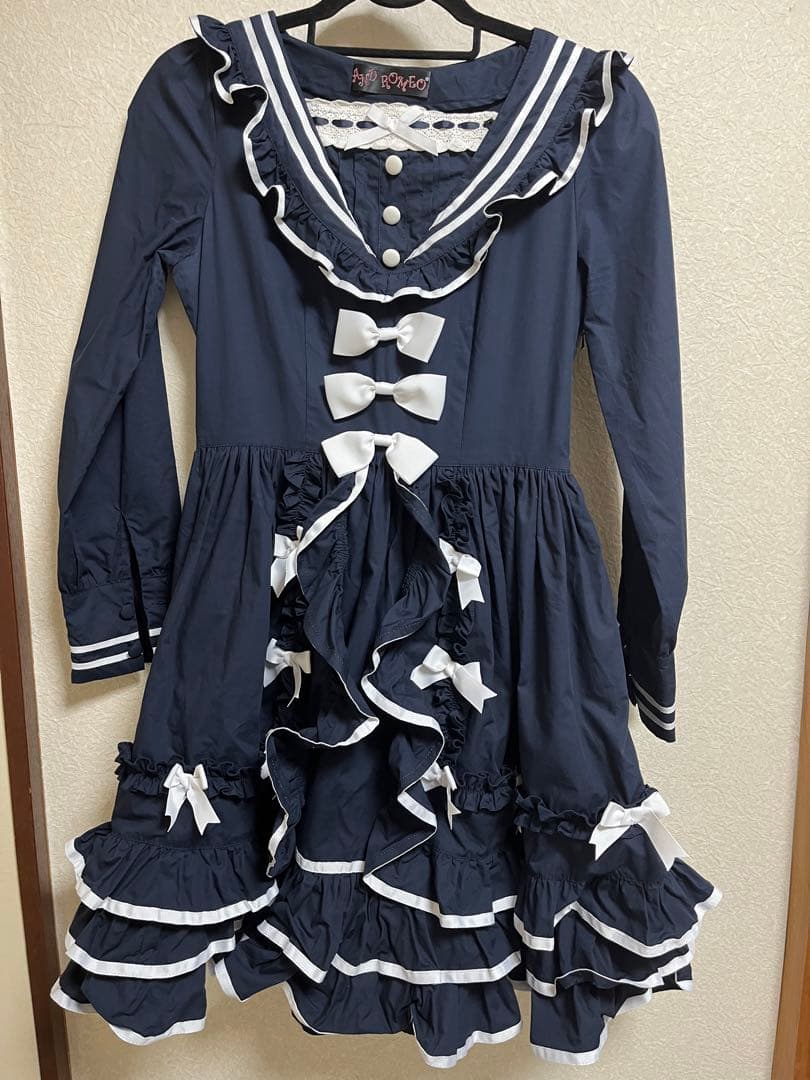 AND ROMEO ワンピース ゴスロリ 紺