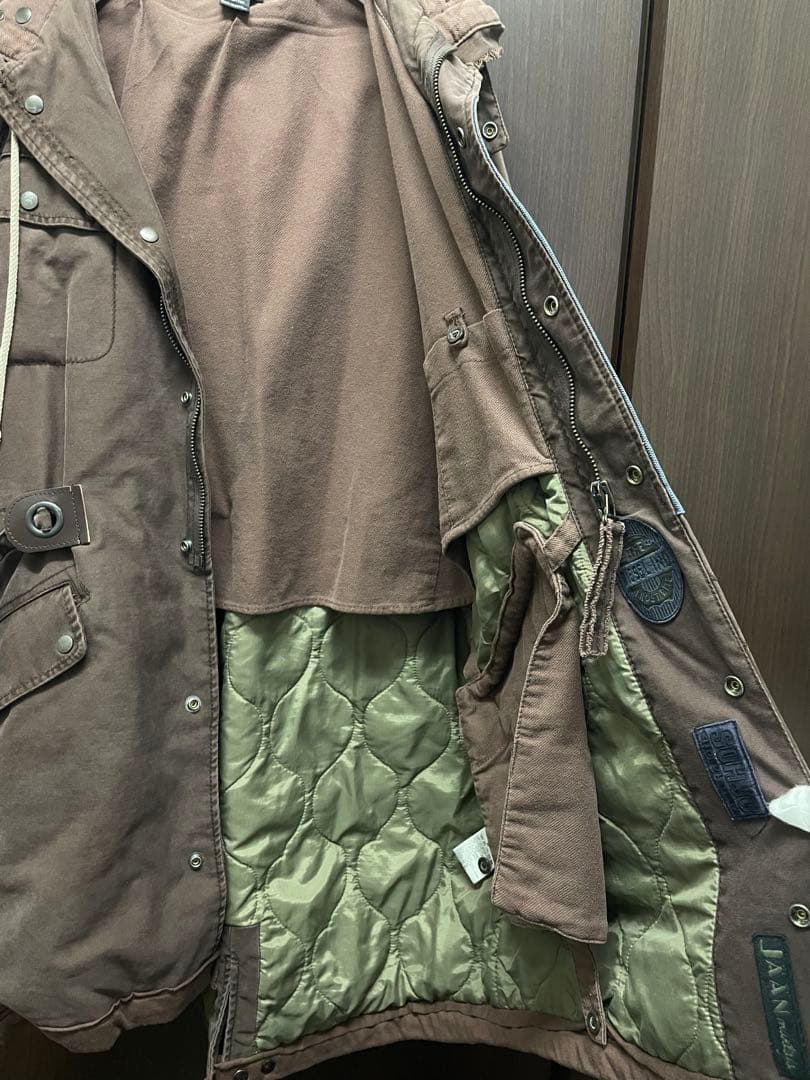 DIESEL モッズコート キルティング裏地 ブラウン Mサイズ 希少