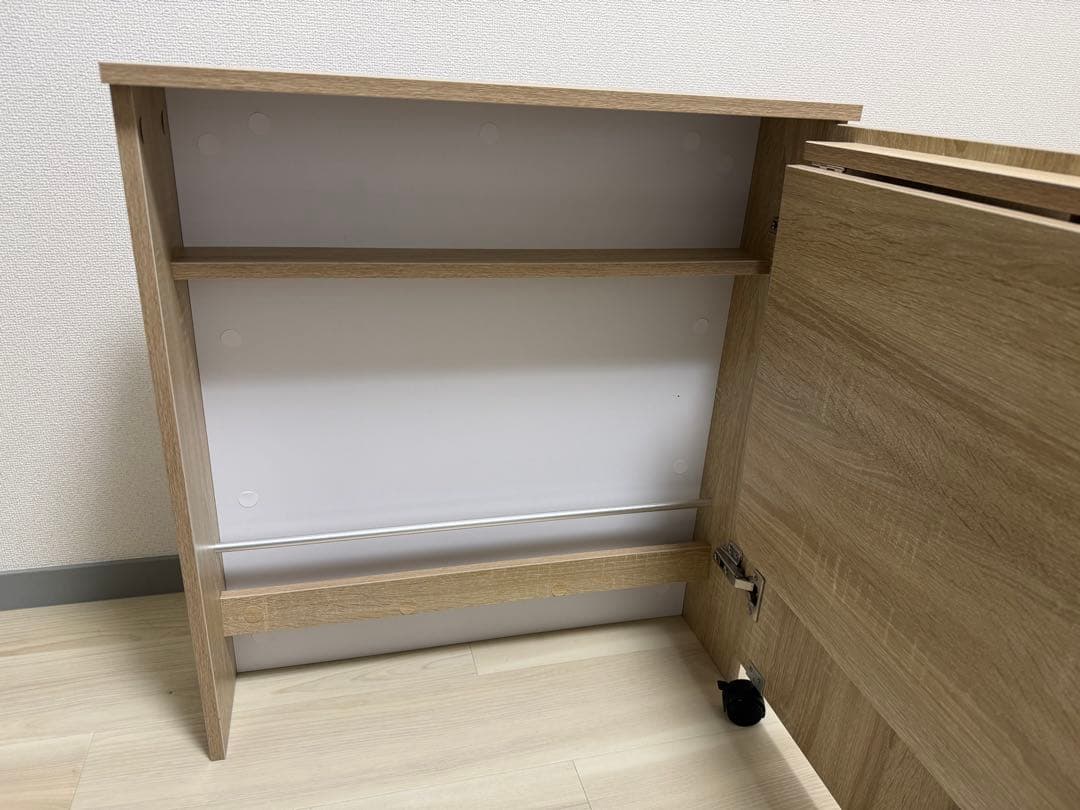 【うーばー】しまうデスク エムール オークナチュラル 組み立て済