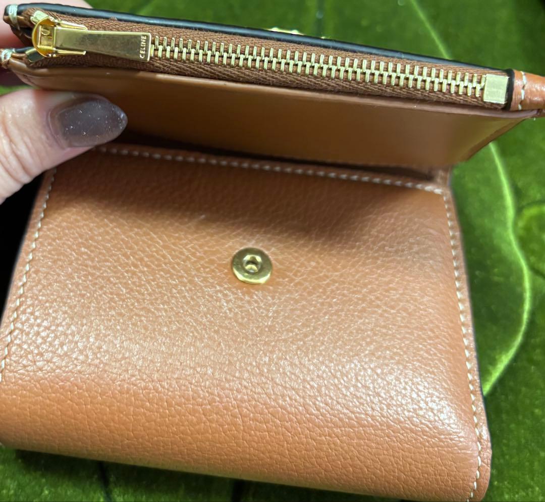 CELINE セリーヌ ファイン ストラップウォレット ニノ タン 財布