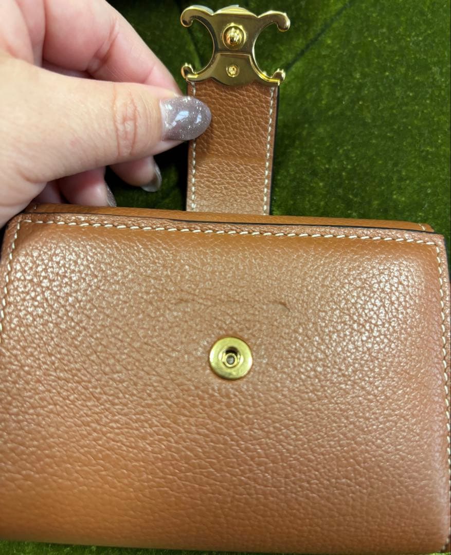 CELINE セリーヌ ファイン ストラップウォレット ニノ タン 財布