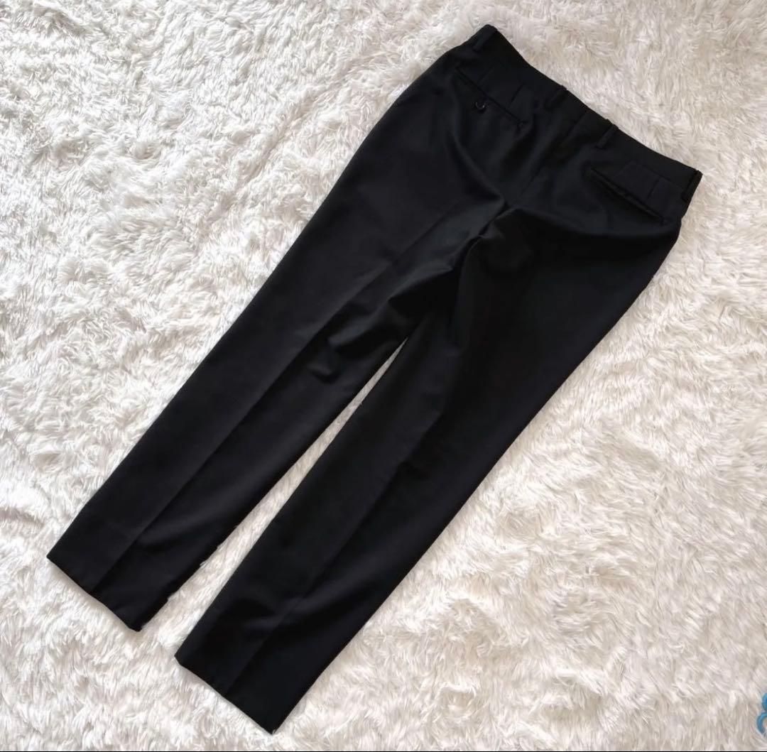 極美品　ORIHIKA ブラックセットアップスーツ 96A7 無地　背抜き