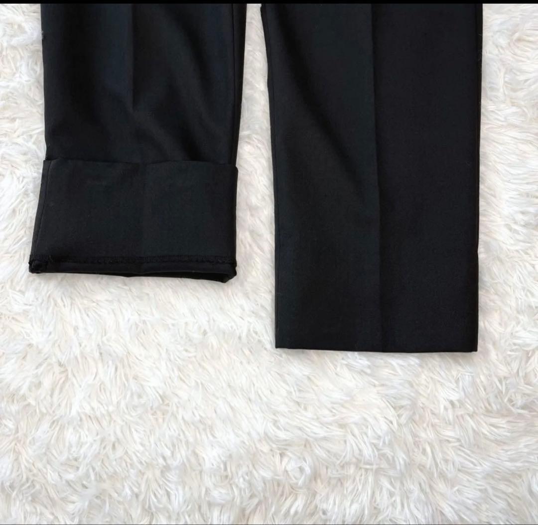 極美品　ORIHIKA ブラックセットアップスーツ 96A7 無地　背抜き