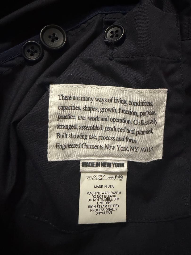 美品希少engineered garments USA製ネイビー