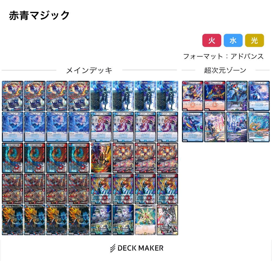 【最終値下】デュエマ　デッキ　赤青マジック　アドバンス　調整パーツ　大量