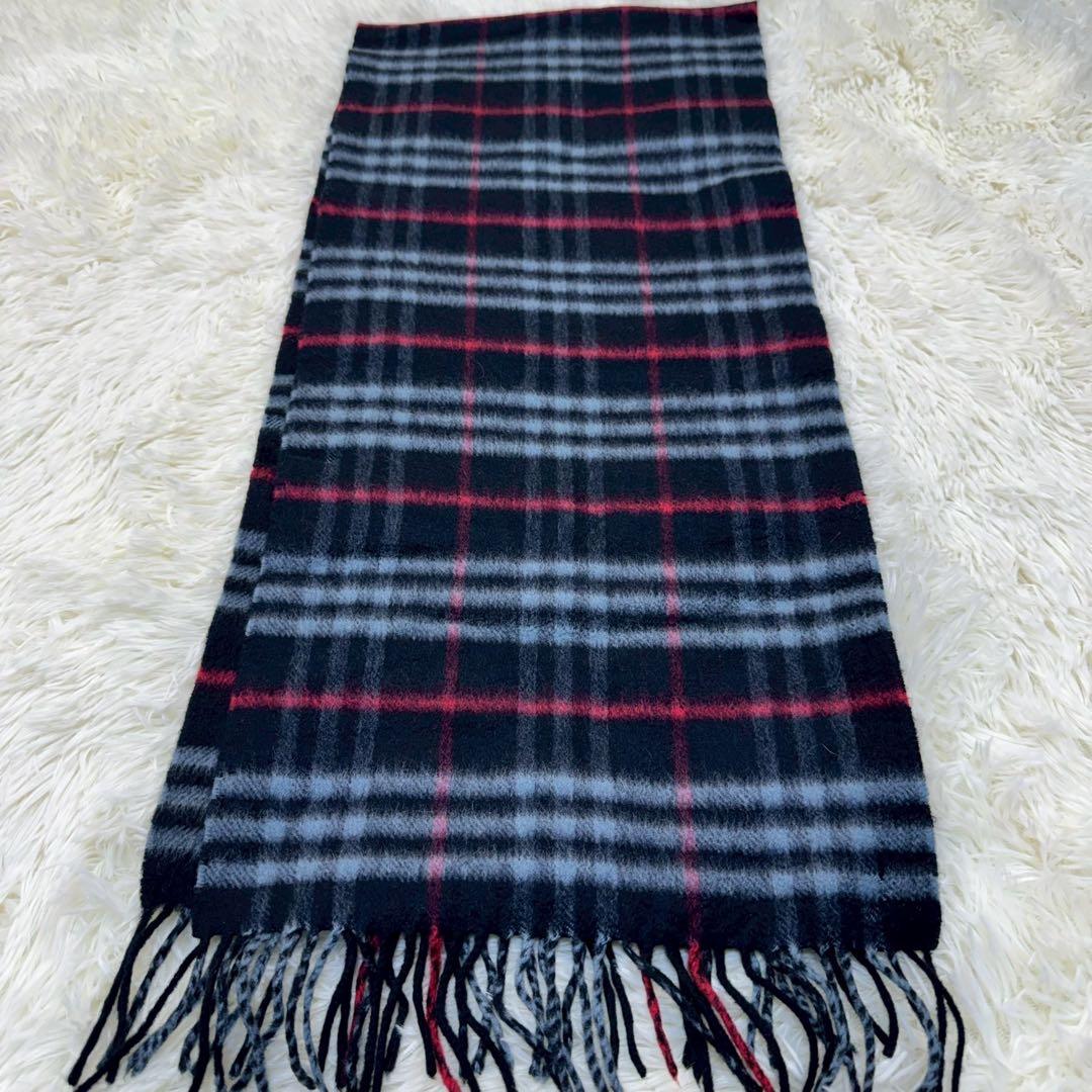 極美品✨バーバリー ロンドン マフラー ノバチェック カシミヤ100% 英国製