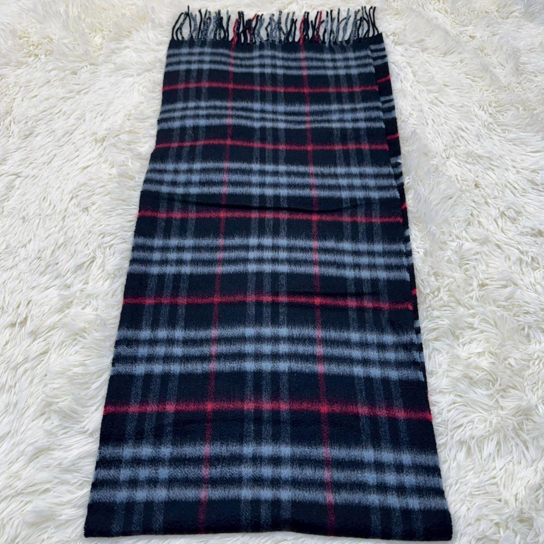 極美品✨バーバリー ロンドン マフラー ノバチェック カシミヤ100% 英国製
