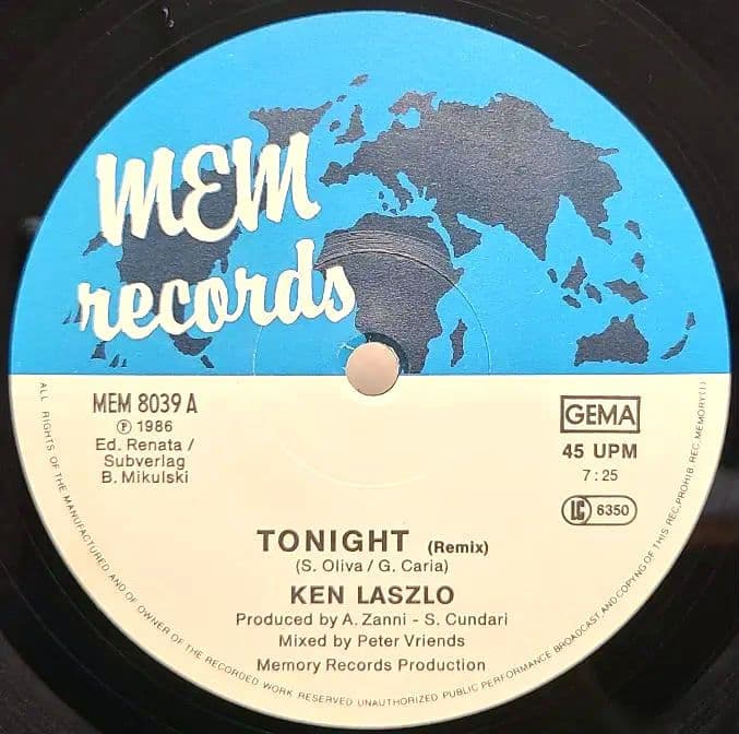 洋楽 TONIGHT (REMIX) / KEN LASZLO