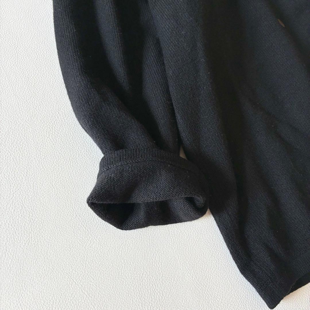 BALLANTYNE　バランタイン カシミヤ　ダブルブレストカーディガン　Ｌ　黒