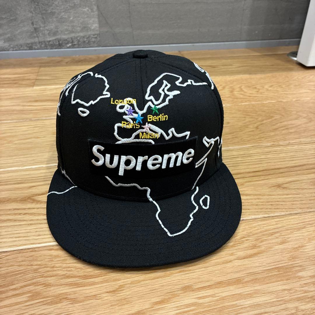 正規品　Supreme Worldwide Box Logo New Era 黒