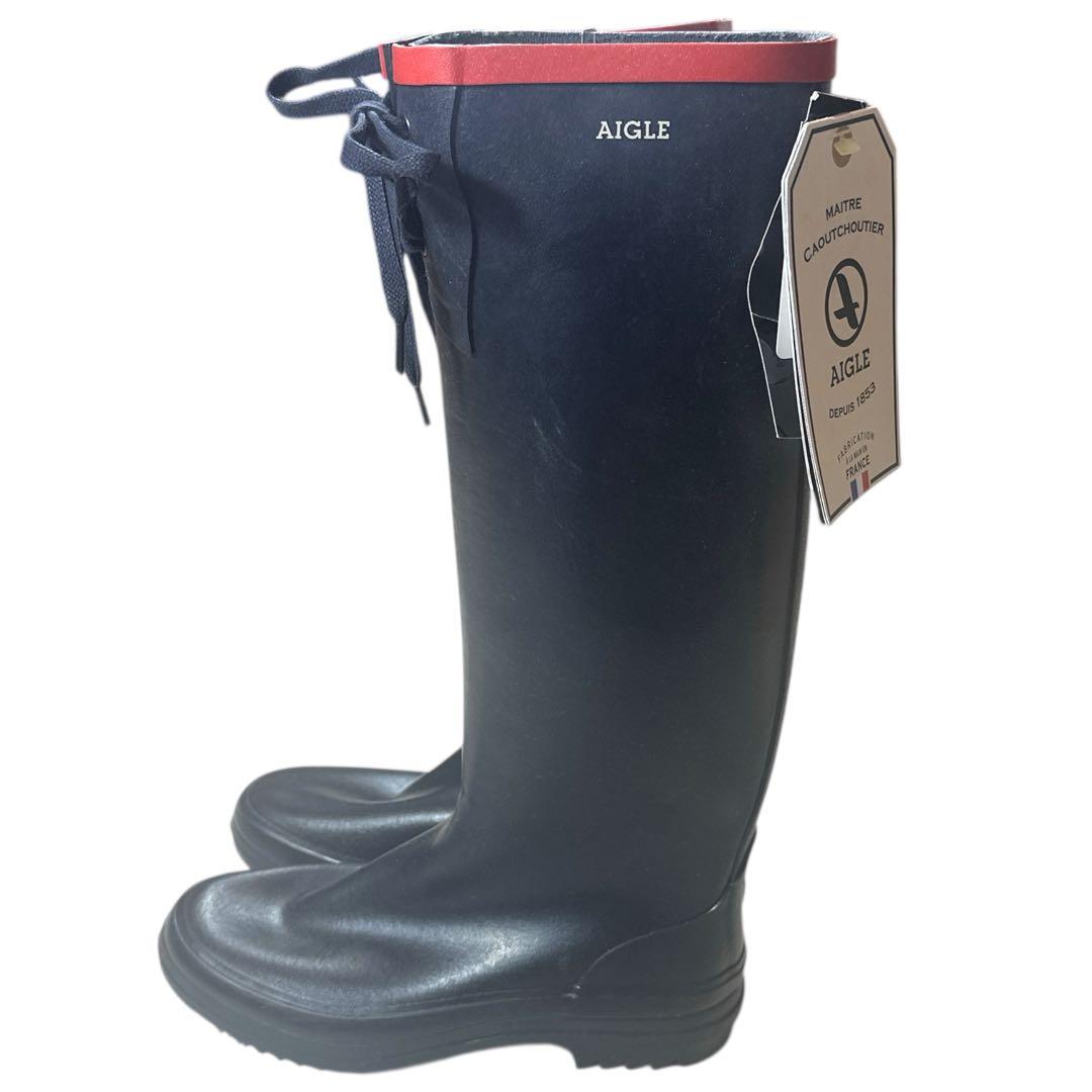 新品 未使用 タグ付き エーグル AIGLE レインブーツ サイズ36 長靴