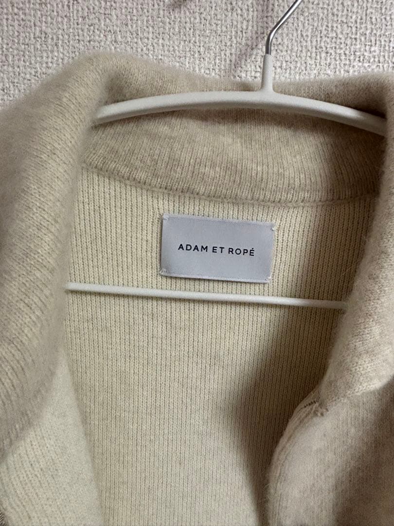 adam et rope’ アダムエロペ ダブルフェイスファーニットカーディガン