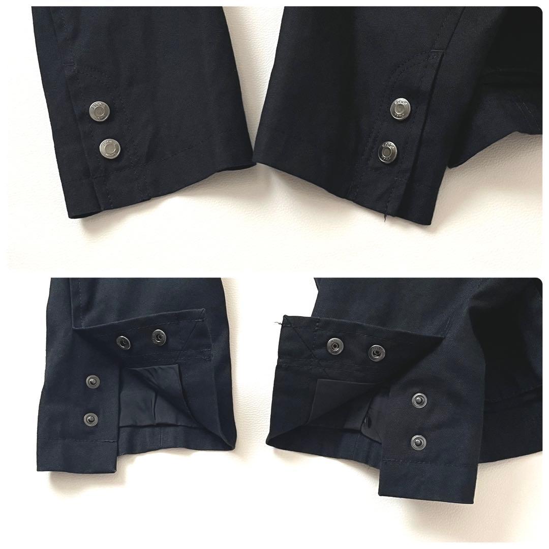 【美品】EPOCA/エポカ　サファリ ジャケット　レザー コンビ　リネン混　50