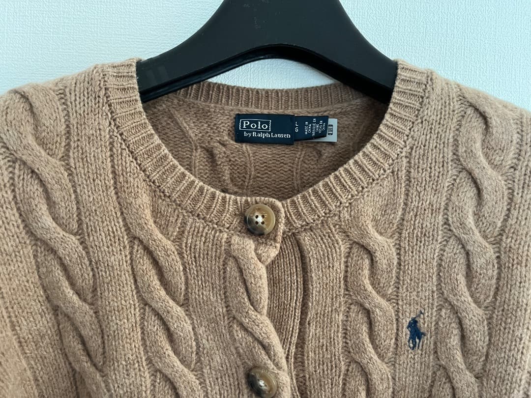 polo ralph lauren ウールカーディガン　ベージュ