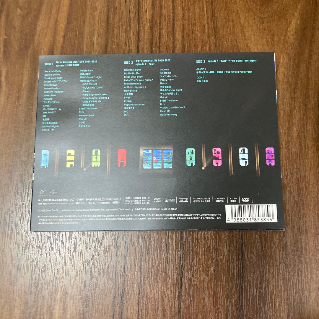 We're FAM DOME コンサートDVD 初回限定盤　 timelesz