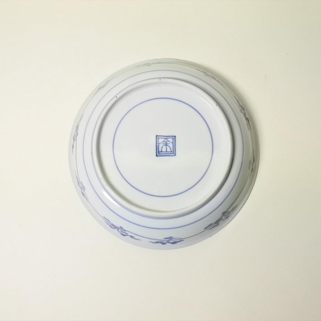 江戸中期　柿右衛門　染付　松竹梅図　皿　アンティーク　骨董品