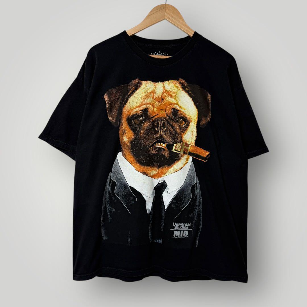 MIB パグ Tシャツ 2XL フランク 映画Tシャツ ムービーTシャツ2XL
