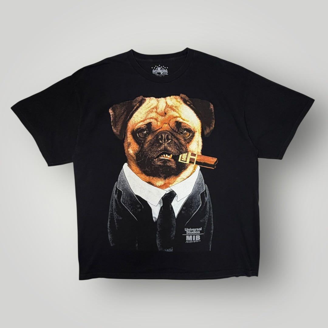 MIB パグ Tシャツ 2XL フランク 映画Tシャツ ムービーTシャツ2XL