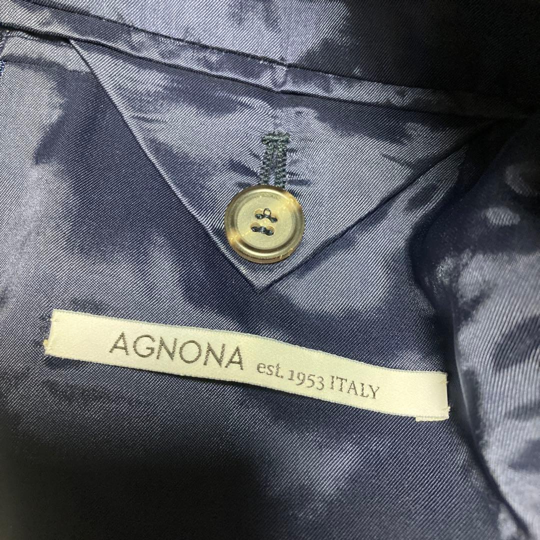 イタリア製　AGNONA ネイビー テーラードジャケット　40