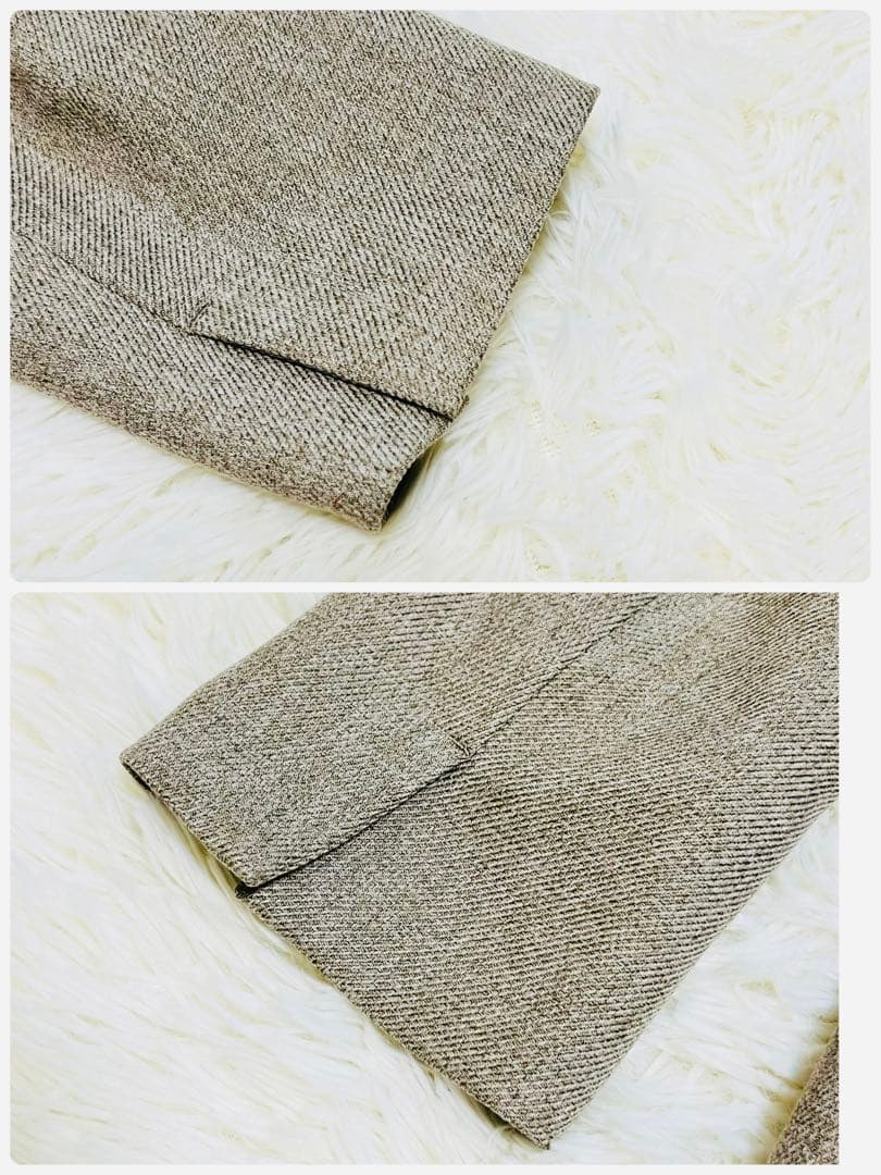 美品　24ss 23区　洗える ウールライクカルゼテーラードジャケット　ベージュ