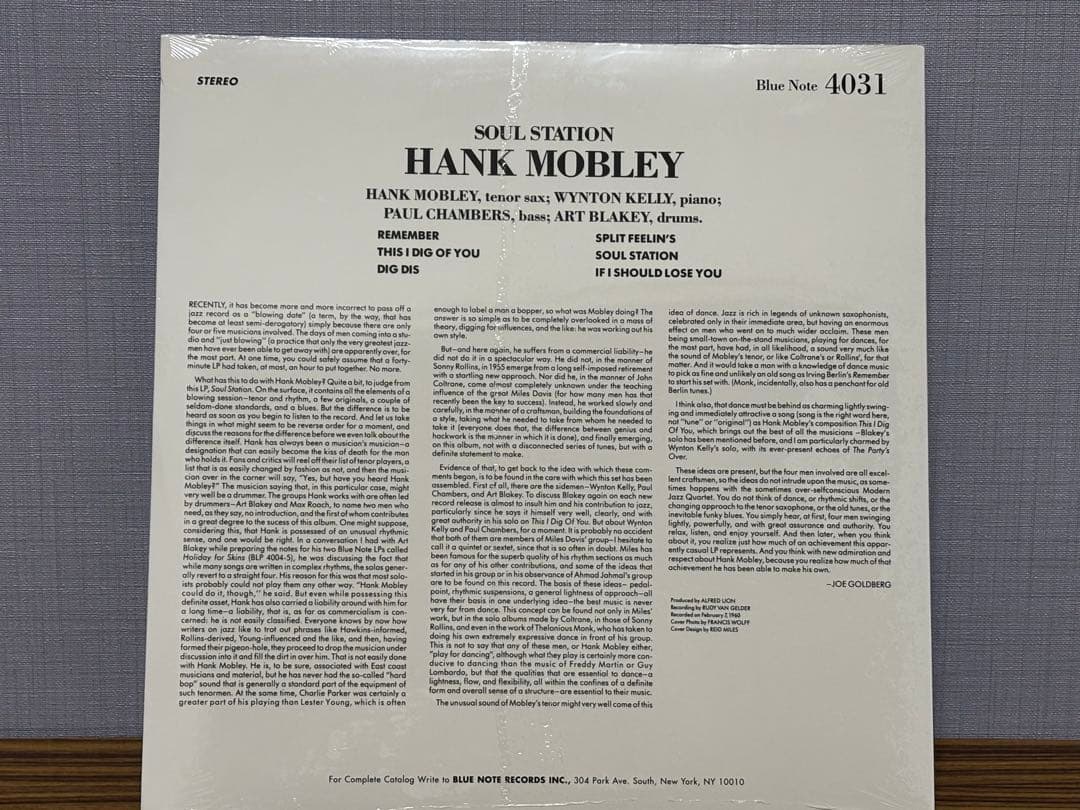 BlueNote新品未開封 Hank Mobley Soul Station