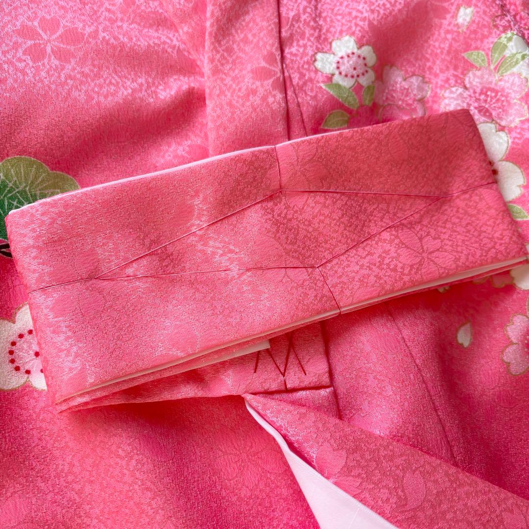 【新品】金彩入り お宮参り 産着 女の子 華やか鞠と牡丹 合繊 初着 ピンク