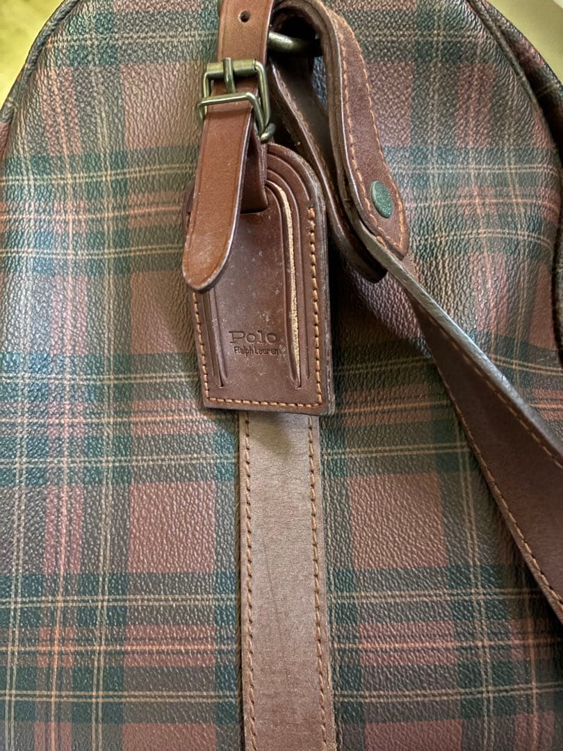 POLO RALPH LAURENボストンバッグ ブラウン チェック柄